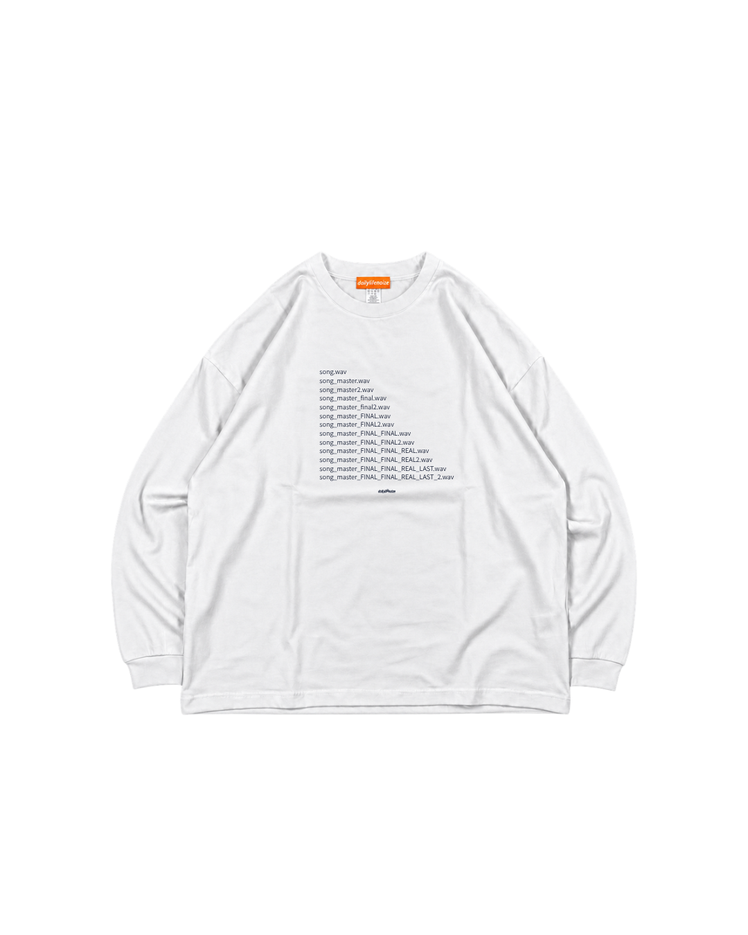 Mastering BOX LS Tee ホワイトボディ NAVY (032) 新素材・正面