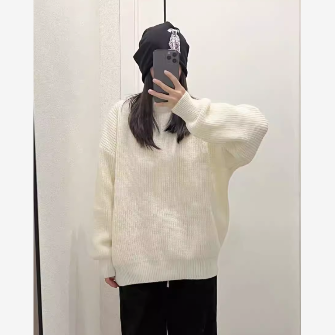 Chunky Rib Knit Oversize Sweater [DLN009]