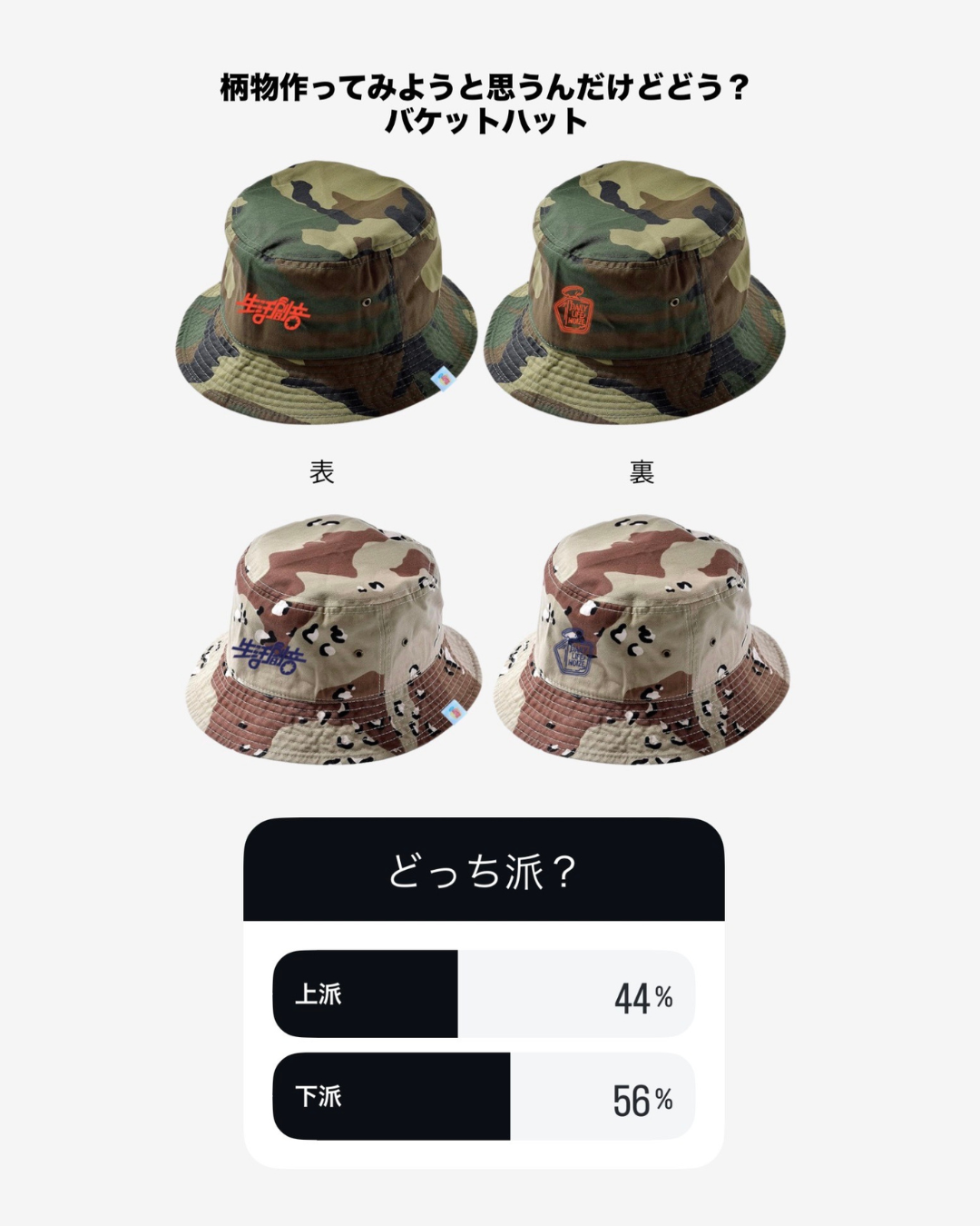 "生活創音" Camo Bucket Hat