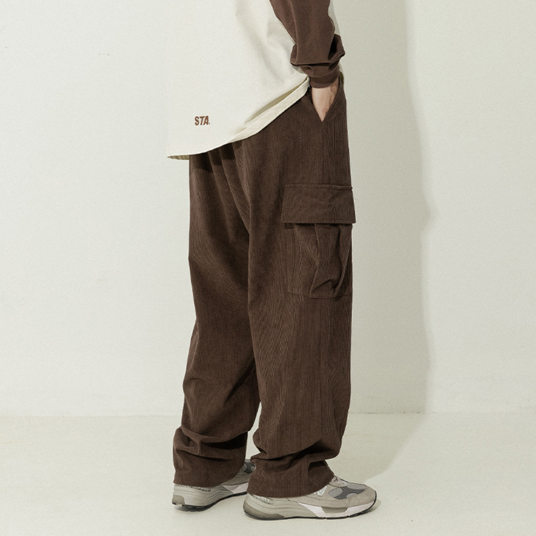 Loose Corduroy Cargo Pants [DLN012]