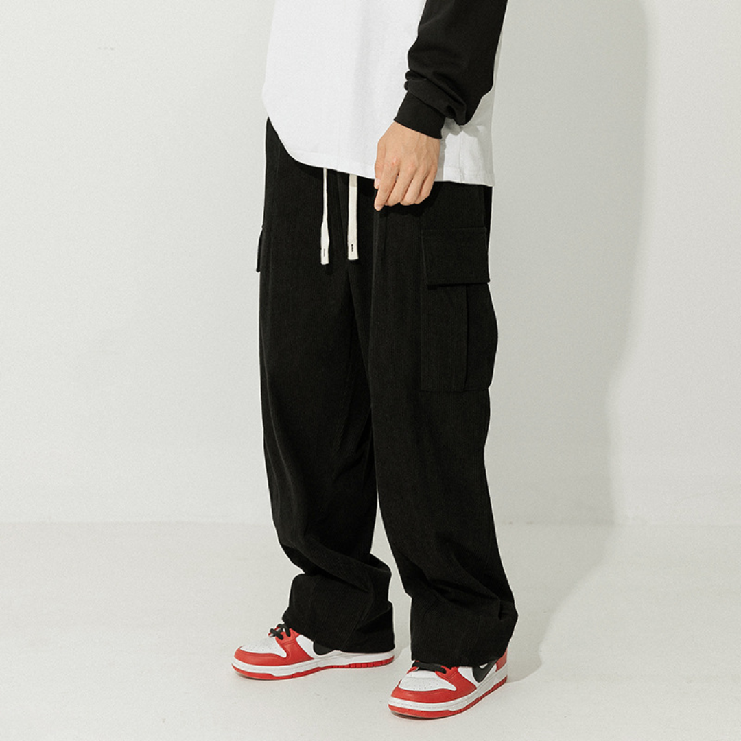 Loose Corduroy Cargo Pants [DLN012]