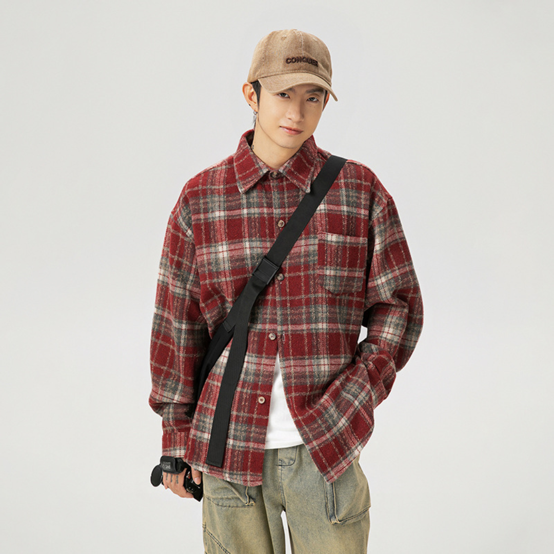Loose Flannel Check Shirt [DLN011]