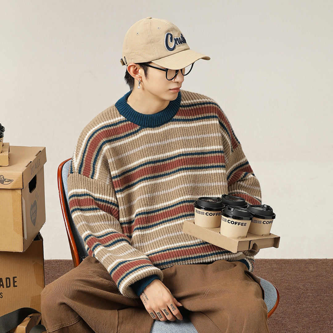 Loose Border Knit Sweater [DLN013]