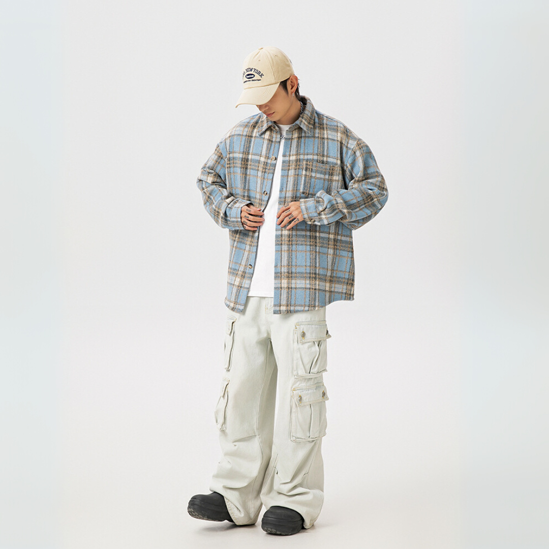 Loose Flannel Check Shirt [DLN011]