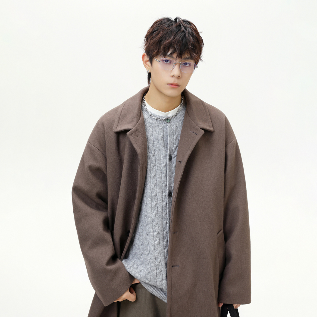 Wool Blend Overcoat [DLN014]