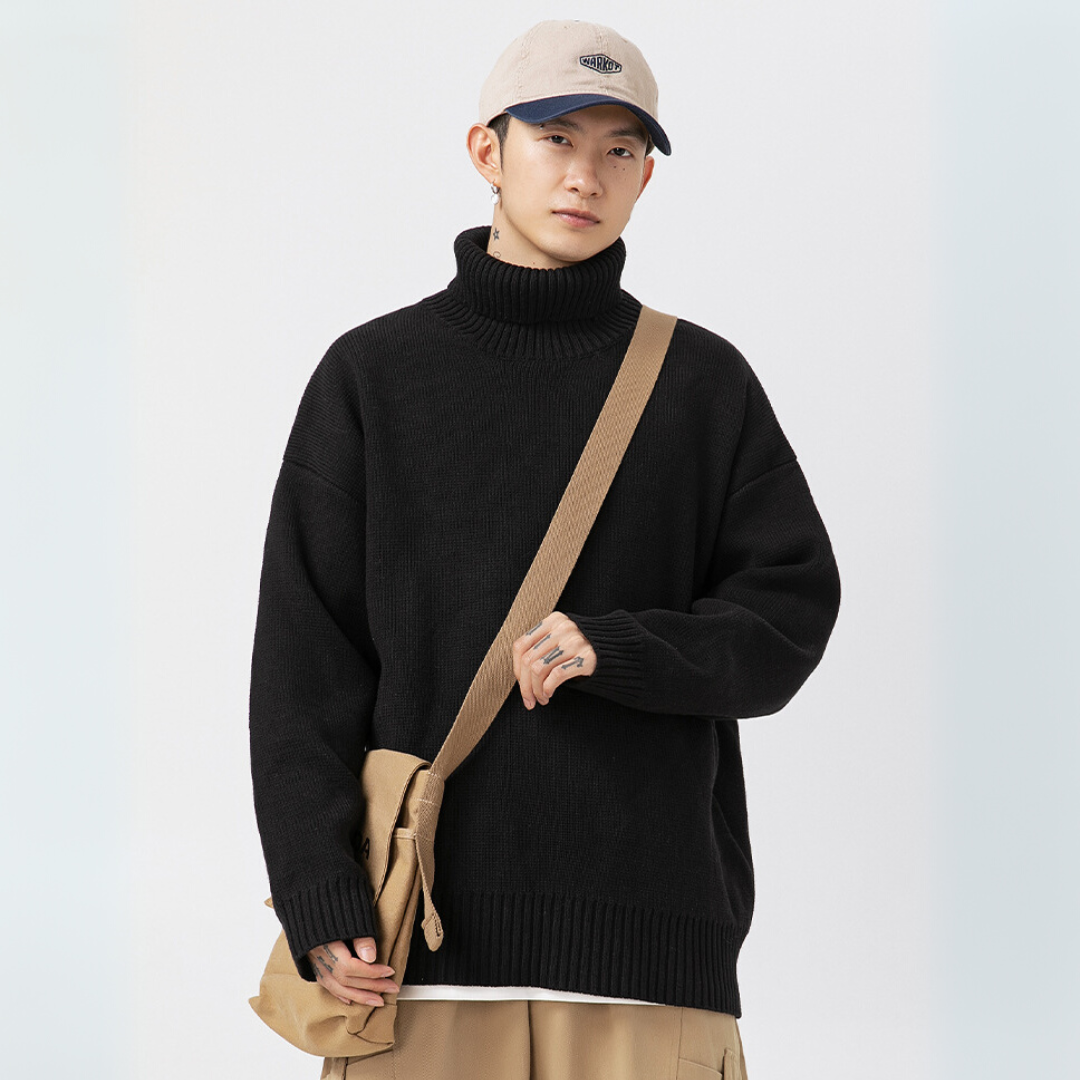 Snow Knit Loose Turtleneck [DLN010]