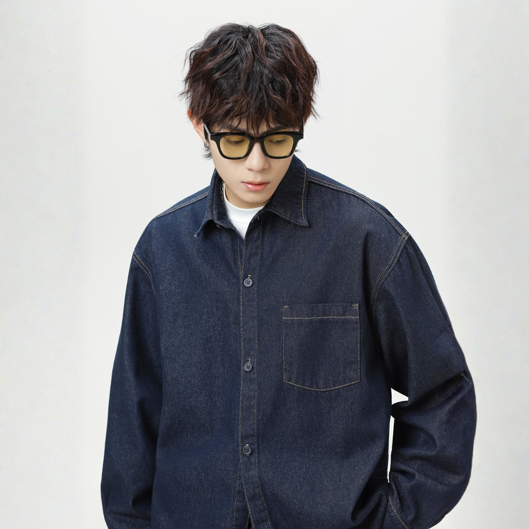 Retro Washed Denim Loose Shirt [DLN020]
