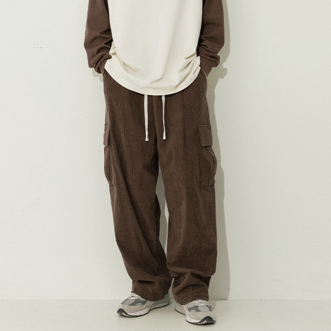 Loose Corduroy Cargo Pants [DLN012]