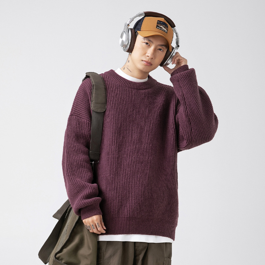 Chunky Rib Knit Oversize Sweater [DLN009]