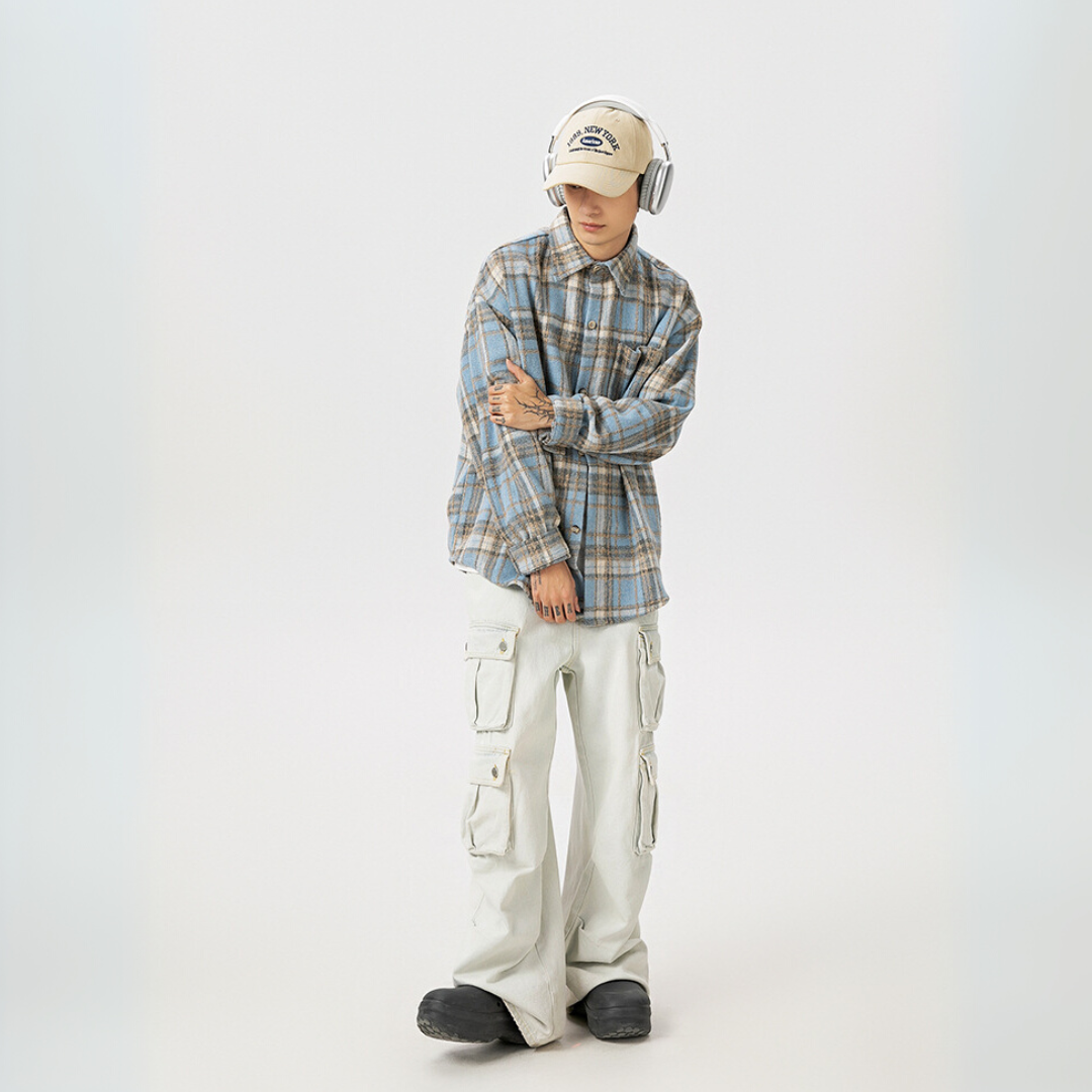 Loose Flannel Check Shirt [DLN011]