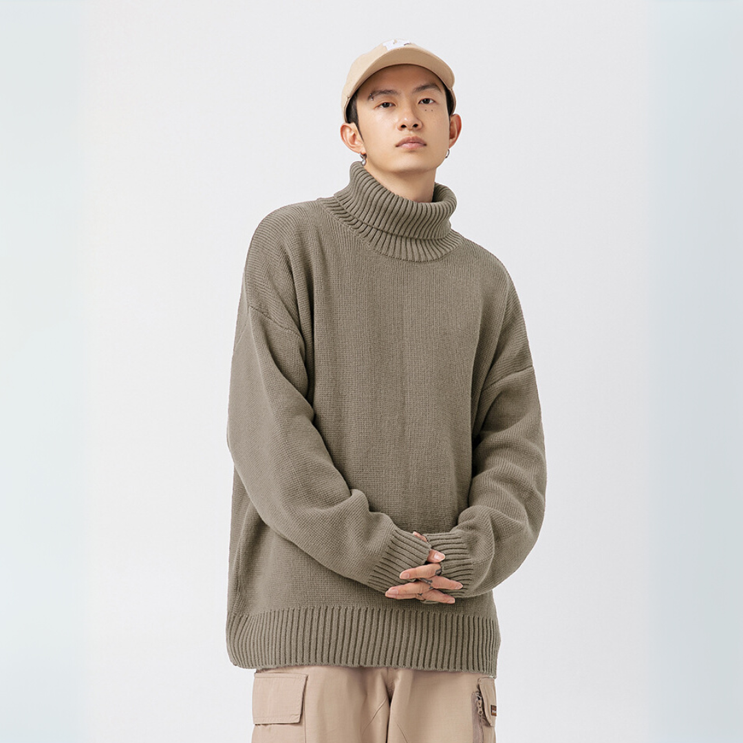 Snow Knit Loose Turtleneck [DLN010]