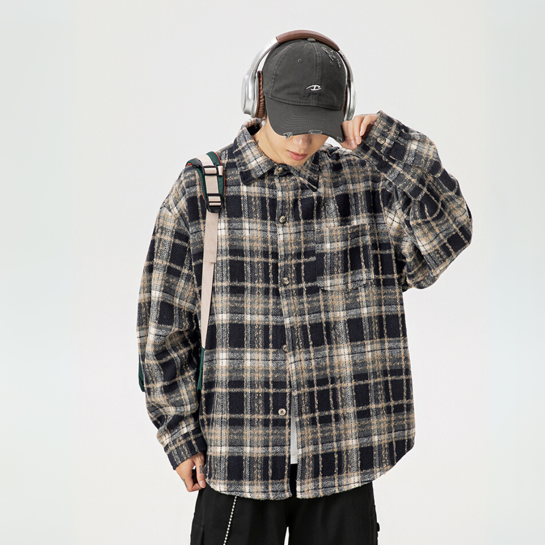 Loose Flannel Check Shirt [DLN011]