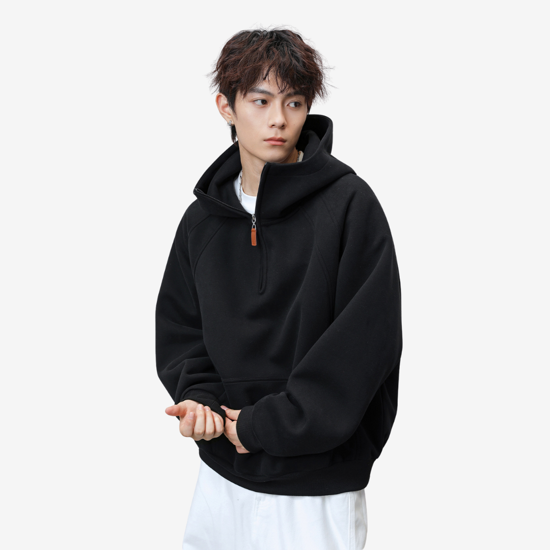 Half-Neck 3D Line Hoodie [DLN018]