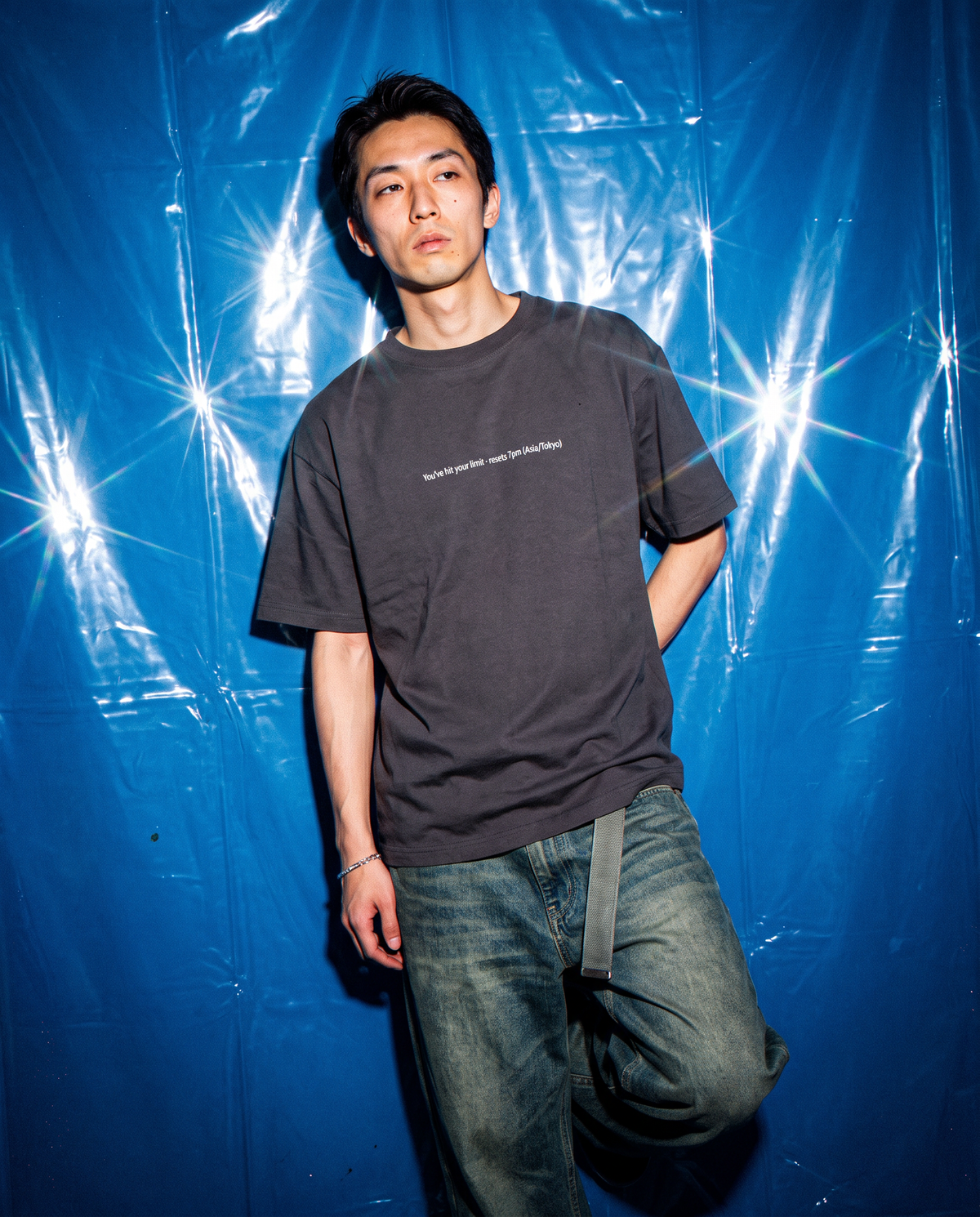 「You've hit your limit」エンジニアTシャツ 白背景｜DAILY LIFE NOIZE