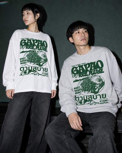 Gapao Rice ビッグロンTとアッシュスウェットの二人着用