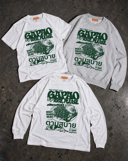 Gapao Rice ホワイト半袖・ホワイトビッグロンT・アッシュスウェットの3種類