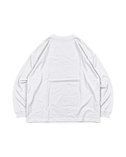 Gapao Rice BOX LS Tee ホワイト 無地の背面