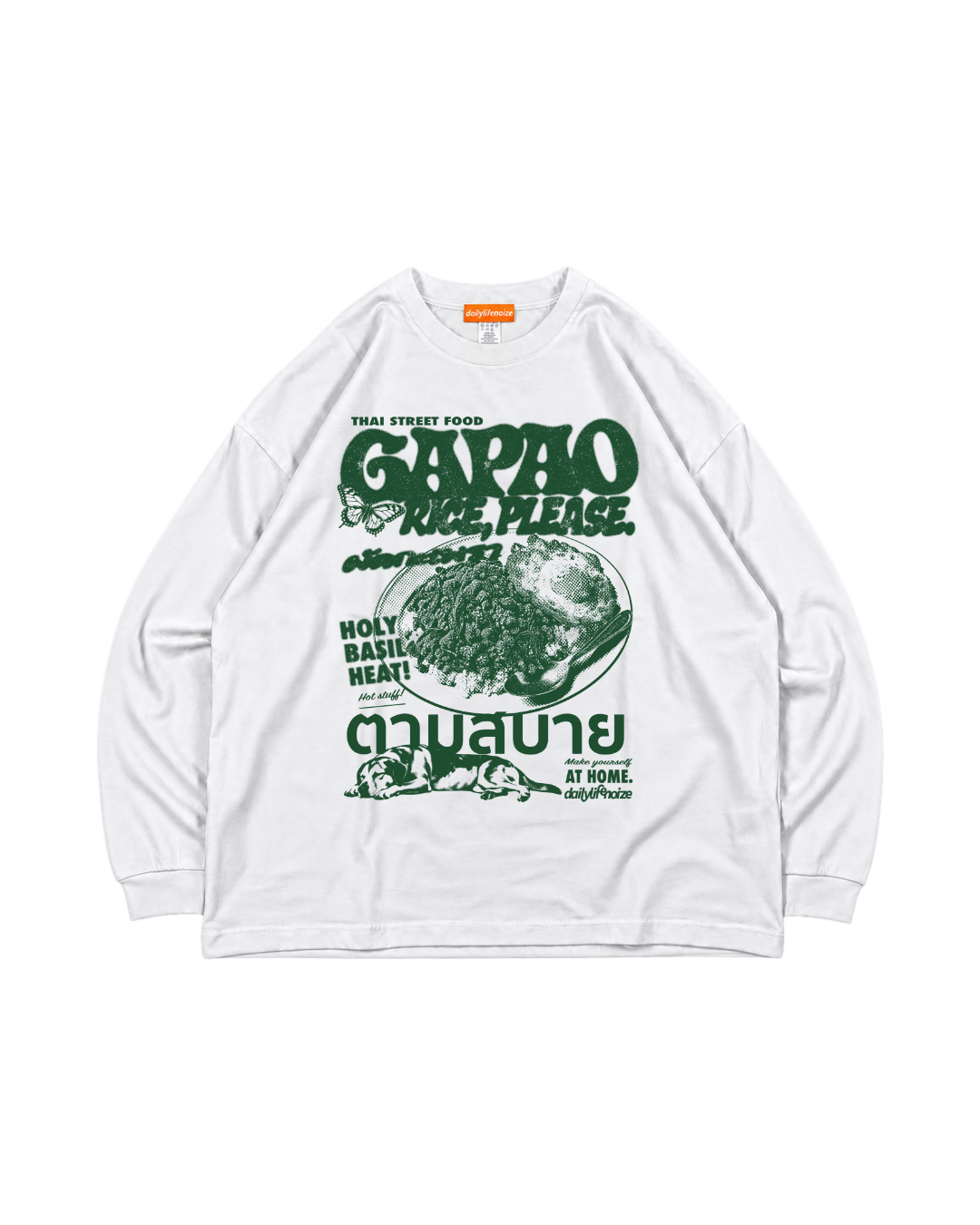 Gapao Rice BOX LS Tee ホワイト 大判フロント