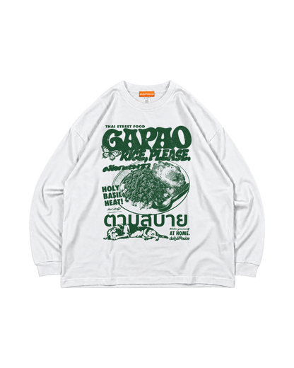 Gapao Rice BOX LS Tee ホワイト 大判フロント