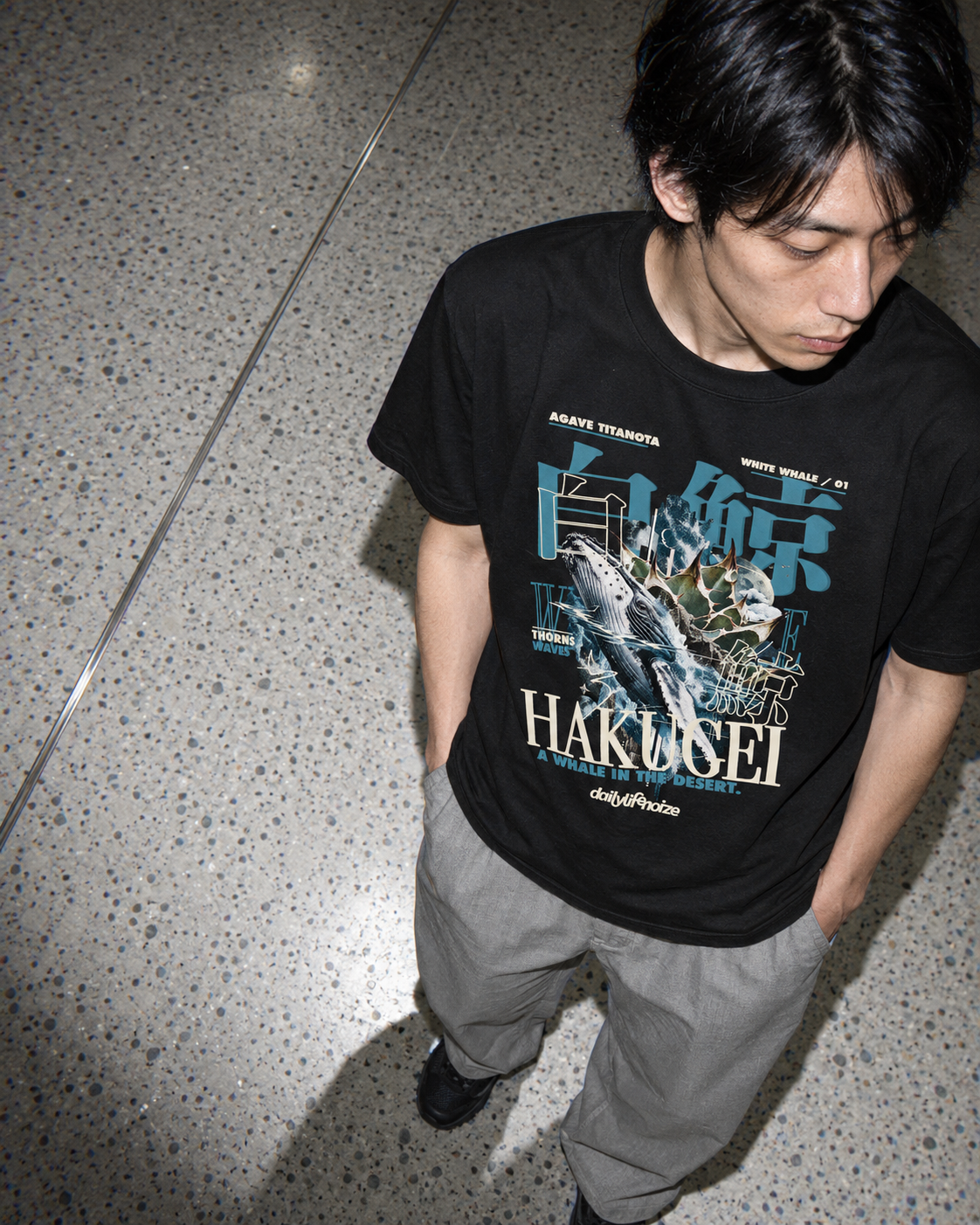 白鯨 HAKUGEI ブラック tshirt-high-angle
