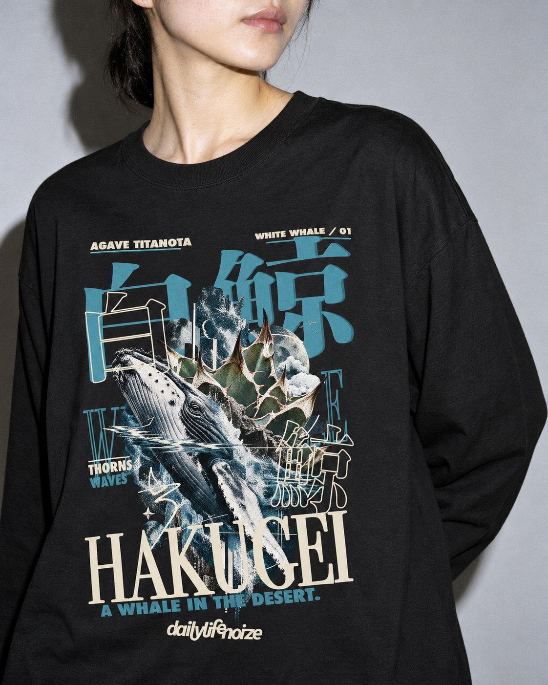 白鯨 HAKUGEI ブラック longsleeve-close-offset