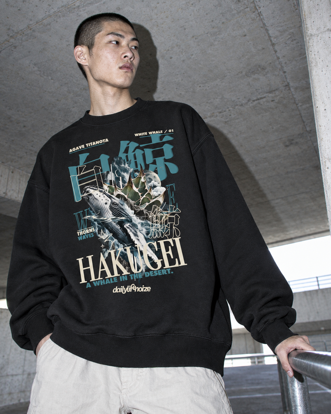 白鯨 HAKUGEI ブラック sweat-low-angle