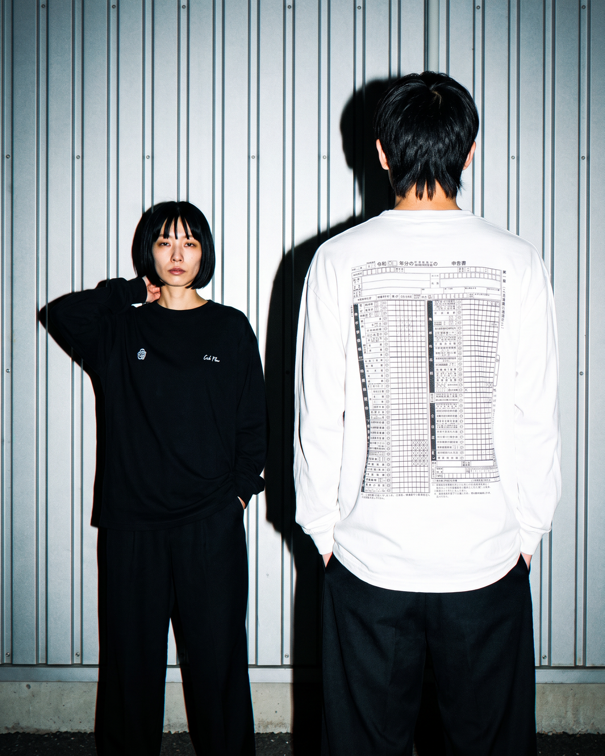 確定申告ロンT「Cash Flow」Ⅱ ビッグシルエット 正面｜DAILY LIFE NOIZE