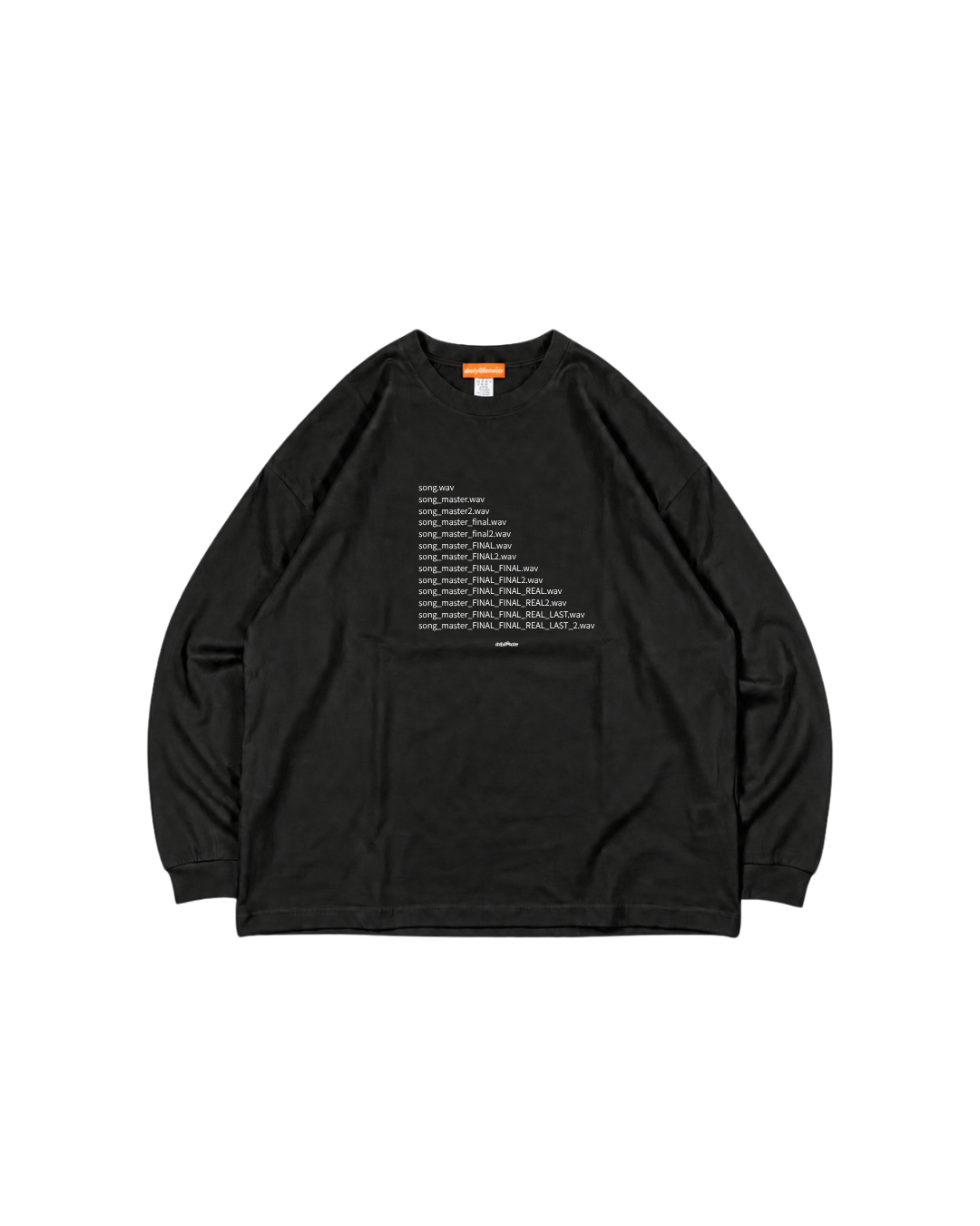 Mastering BOX LS Tee ブラックボディ WHITE (052) 新素材・正面
