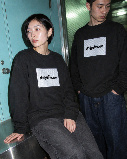 透過失敗 Fake PNG Sweat ブラック 男女着用イメージ