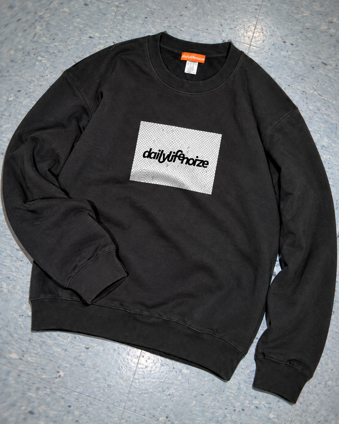 透過失敗 Fake PNG Sweat ブラック 全体の平置きイメージ