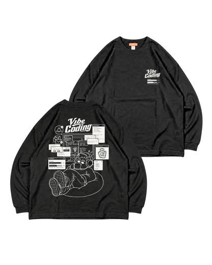 Vibe Coding BOX LS Tee ブラック・OFF WHITE 053 新ボディ 前後ペア