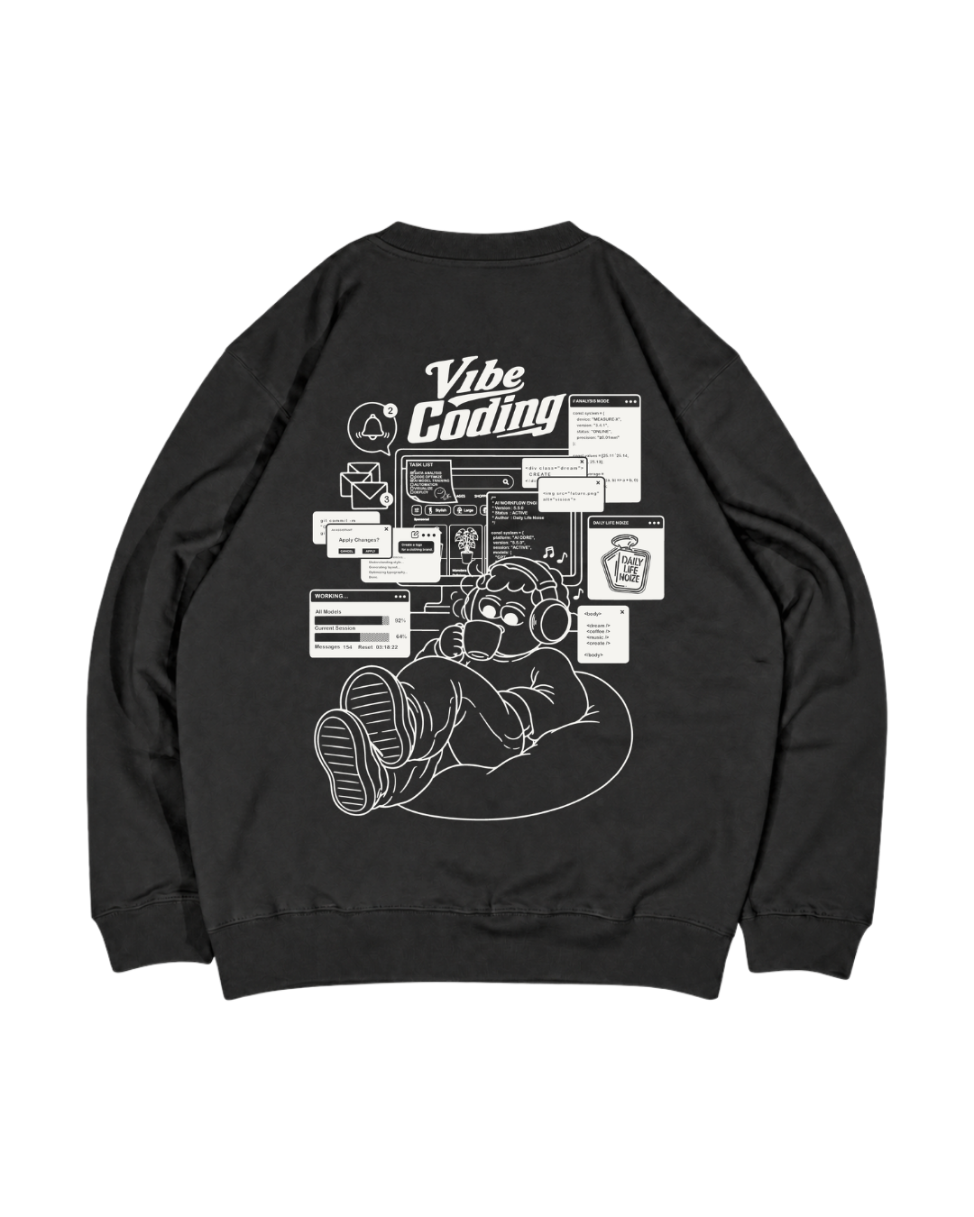Vibe Coding Sweat black-back 新ボディ