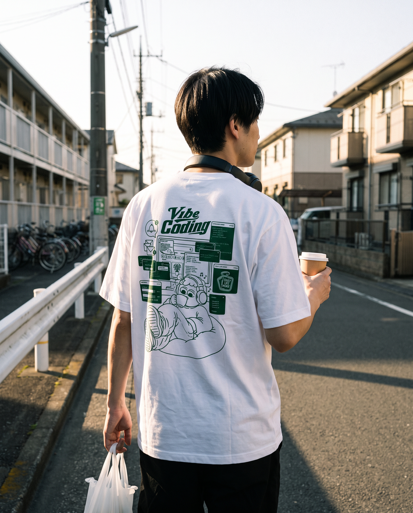 Vibe Coding Tシャツ 着用3｜DAILY LIFE NOIZE