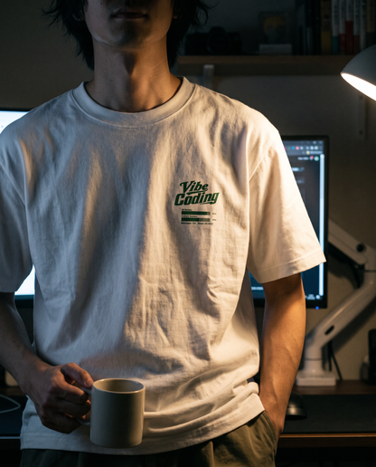 Vibe Coding Tシャツ 左胸プリント・進捗バー｜DAILY LIFE NOIZE